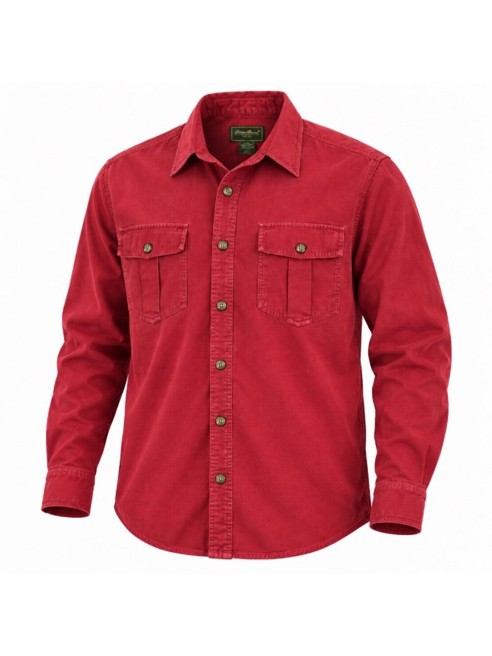 Vintage Eddie Bauer Expedition Outfitter Shirt Mens XL Red Chamois Workwear